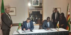 الجزائر وزيمبابوي توقعان على مذكرة تفاهم في مجالات النفط والغاز والكهرباء