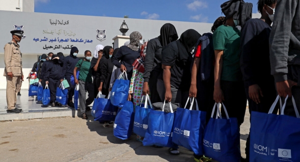 “ليبيا ”      ترحل 162 مهاجرا نيجيريا إلى بلدهم