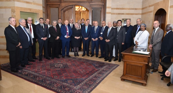 رئيس مجلس النواب اللبناني يستقبل أعضاء المجلس التنفيذي لاتحاد الجامعات العربية