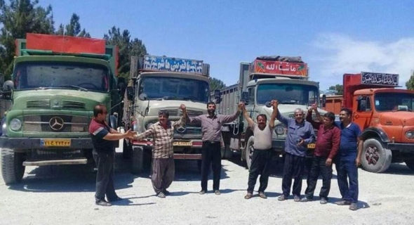 جولة رابعة لإضراب سائقي الشاحنات في محافظات إيرانية مختلفة