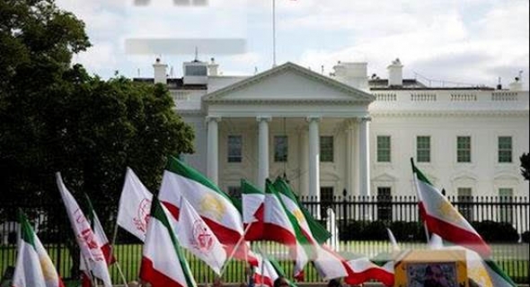 إيرانيون يتظاهرون أمام البيت الأبيض تزامنا مع خطاب “ترامب” أمام “الأمم المتحدة” لدعم العقوبات على نظام الملالي