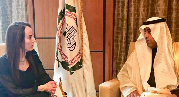 رئيس البرلمان العربى يطلع رئيس الاتحاد البرلمانى الدولى على الرؤية العربية لأزمات المنطقة