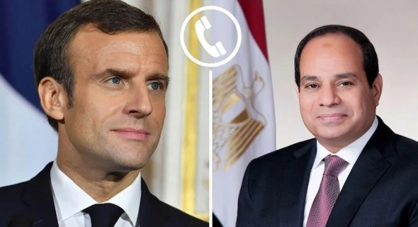 “السيسي” و”ماكرون” يبحثان هاتفيا وقف إطلاق النار على غزة ودخول المساعدات الإنسانية