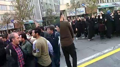 إيرانيون يتظاهرون أمام وزارة الزراعة في طهران احتجاجا على نهب ودائعهم