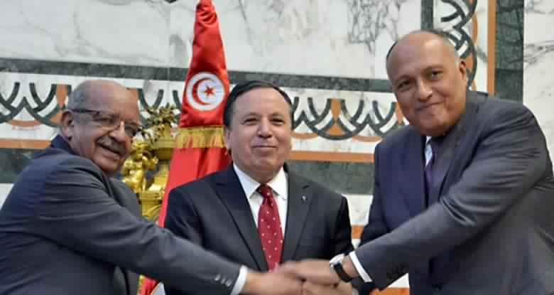 الاجتماع الثلاثي بتونس يتمسك باتفاق الصخيرات ويرفض التدخل الأجنبي في ليبيا