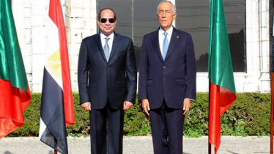 الرئيس السيسي يستقبل نظيره البرتغالي بقصر الاتحادية