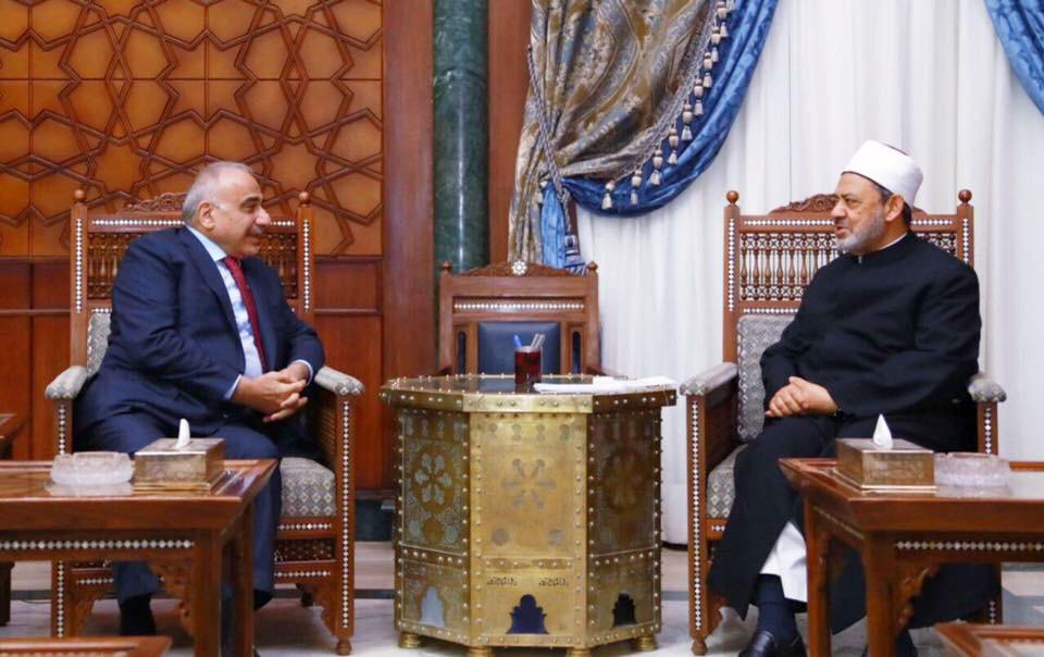 في زيارته لشيخ الأزهر.. رئيس الوزراء العراقي : العراق يسير على الطريق رغم كل الصعوبات
