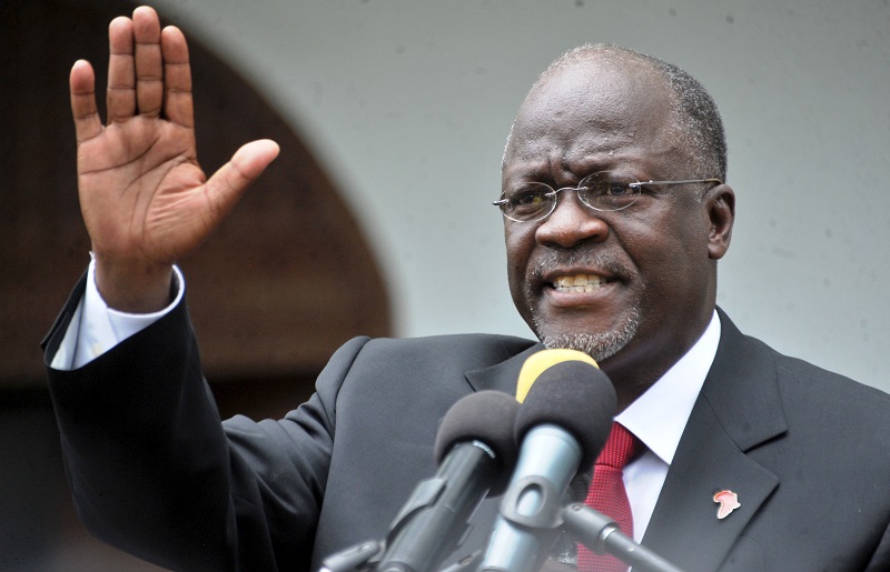 Tanzania's President elect John Pombe Magufuli addresses members of the ruling Chama Cha Mapinduzi Party (CCM) at the party's sub-head office on Lumumba road in Dar es Salaam, October 30, 2015. Tanzania's ruling party candidate, John Magufuli, was declared winner on Thursday of a presidential election, after the national electoral body dismissed opposition complaints about the process and a demand for a recount. The election has been the most hotly contested race in the more than half a century of rule by the Chama Cha Mapinduzi Party, which fielded Magufuli, 56, a minister for public works. REUTERS/Sadi Said - RTX1TYDQ