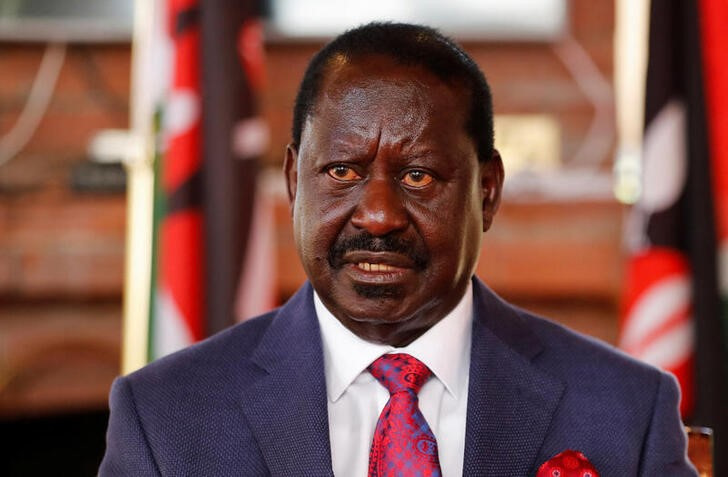 Kenya's opposition leader and presidential candidate Raila Odinga, of the Azimio La Umoja (Declaration of Unity) One Kenya Alliance, speaks during a Reuters interview in Nairobi, Kenya August 29, 2022. REUTERS/Thomas Mukoya
