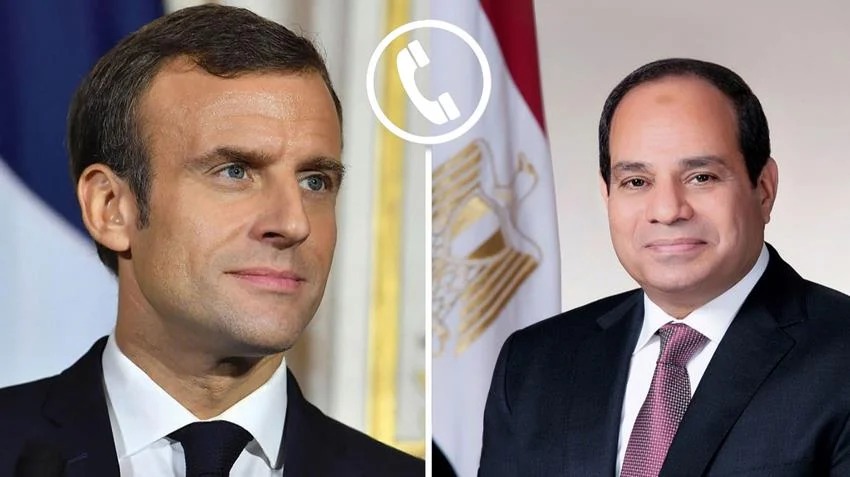 “السيسي” و”ماكرون” يبحثان هاتفيا وقف إطلاق النار على غزة ودخول المساعدات الإنسانية