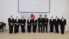 رئيس جامعة المنصورة الجديدة يشهد العرض الإكلينيكي للحالات المرضية (المستوي الثاني) لطلاب كلية الطب