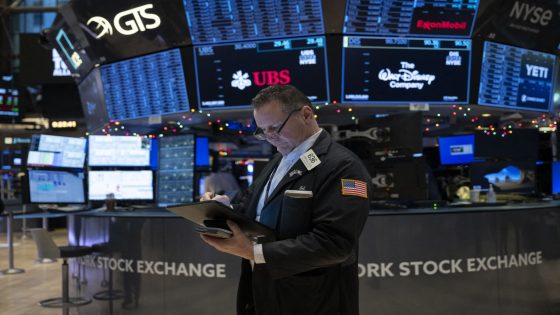 Traders work on the floor of the New York Stock Exchange (NYSE) during morning trading on January 3, 2024, in New York City. Wall Street stocks slumped to start Wednesday with all three major US indices in the red and key names such as Facebook parent Meta Platforms and Nvidia falling. (Photo by ANGELA WEISS / AFP)