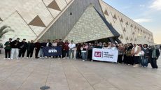 كلية الصيدلة بجامعة المنصورة الجديدة تقوم بزيارة تثقيفية للمتحف المصري الكبير والقاهرة القديمة
