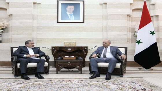 epa11643244 A handout photo made available by the Iranian Foreign Ministry office shows Iranian Foreign Minister Abbas Araghchi (L) attending a meeting with Syrian Prime Minister Mohammad Ghazi al-Jalali (R) in Damascus, Syria, 05 October 2024. Araghchi is in Damascus on an official visit to 'continue consultations regarding the developments in the region', he said. EPA/IRANIAN FOREIGN MINISTRY OFFICE HANDOUT -- BEST QUALITY AVAILABLE -- HANDOUT EDITORIAL USE ONLY/NO SALES