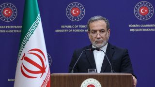 Iranian Foreign Minister Abbas Araghchi holds a joint press conference with Turkish Foreign Minister after their meeting in Ankara on December 2, 2024. (Photo by Adem ALTAN / AFP)