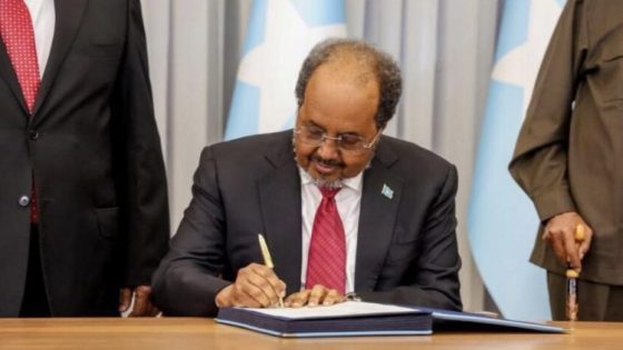 الرئيس الصومالي يوقّع رسمياً على الدستور الجديد للبلاد