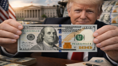 ترامب يوقّع على الدولار في سابقة هي الأولى لرئيس أمريكي