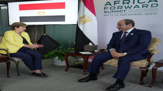 السيسي يبحث مع صندوق النقد دعم الإصلاح الاقتصادي وتداعيات أزمات الشرق الأوسط على الاقتصاد المصري