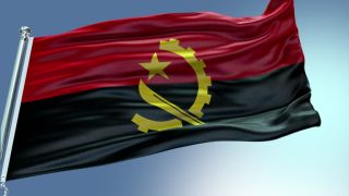 4K Textured Flag of Angola Animation