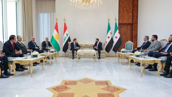 الشرع وبارزاني يبحثان تعزيز التعاون وتطبيق اتفاق دمج قسد