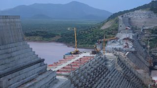 Ethiopia's Grand Renaissance Dam is seen as it undergoes construction work on the river Nile in Guba Woreda, Benishangul Gumuz Region, Ethiopia, September 26, 2019. REUTERS/Tiksa Negeri/File Photo