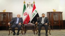 This handout photograph taken and released by the Iraq's Prime Minister Media Office on August 19, 2026 shows Iran's Parliament Speaker Mohammad Bagher Ghalibaf (L) and Iraq's Prime Minister Ali al-Zaidi during their meeting in Baghdad. (Photo by Iraq's Prime Minister Media Office / AFP) / RESTRICTED TO EDITORIAL USE - MANDATORY CREDIT "AFP PHOTO / Iraq's Prime Minister Media Office" - HANDOUT - NO MARKETING NO ADVERTISING CAMPAIGNS - DISTRIBUTED AS A SERVICE TO CLIENTS