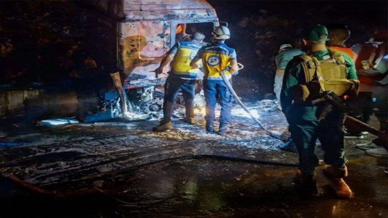 مصرع 5 أشخاص بينهم 3 أطفال في انقلاب صهريج وقود بريف حمص