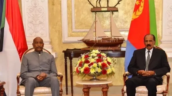 البرهان وأفورقي يبحثان تعزيز العلاقات والتنسيق بين السودان وإريتريا