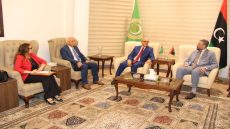 مندوب ليبيا بالجامعة العربية ومدير المنظمات العربية والإسلامية بالخارجية التونسية يبحثان استعدادات الدورة ال(١٦٦) لمجلس الجامعة العربية